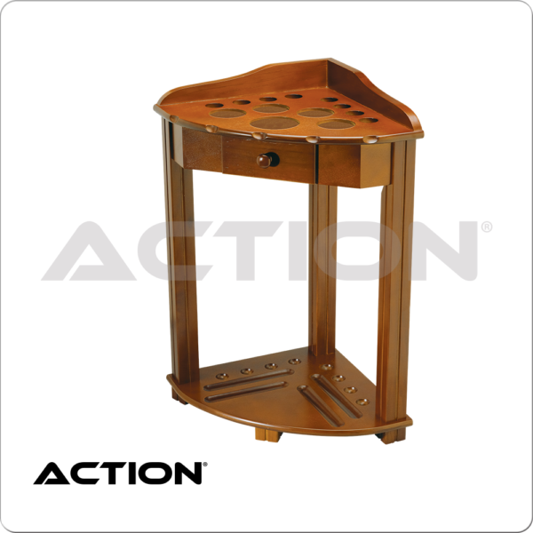 Deluxe 8 Cue Floor Rack w/ Drawer - Honey